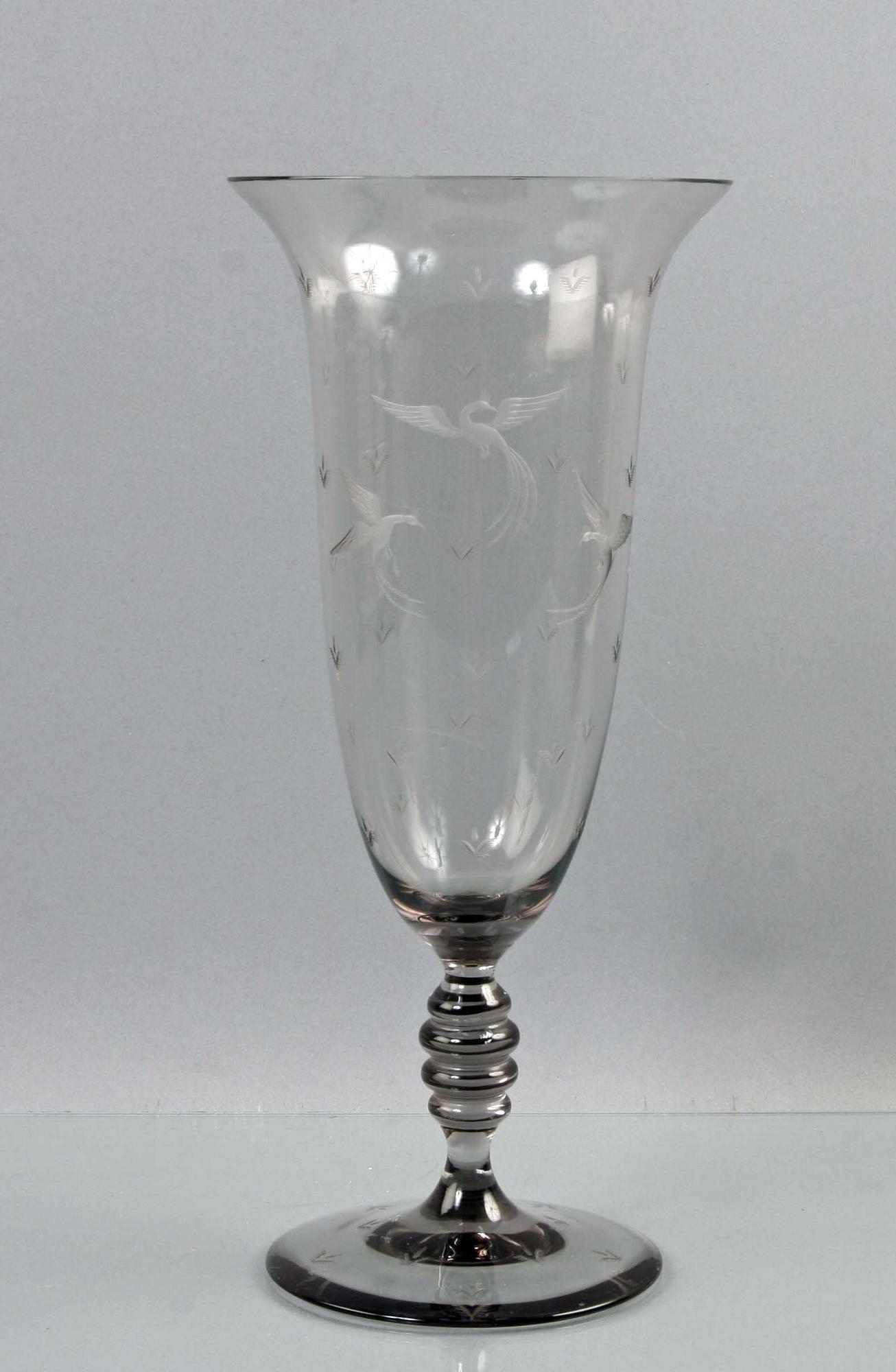 POKALVAS, glas. Orrefors, design E HALD.