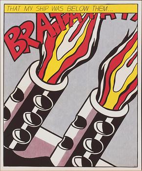 ROY LICHTENSTEIN, efter, färgserigrafi, triptyk, edition av Stedelijk Museum Amsterdam, utgiven efter 1966.
