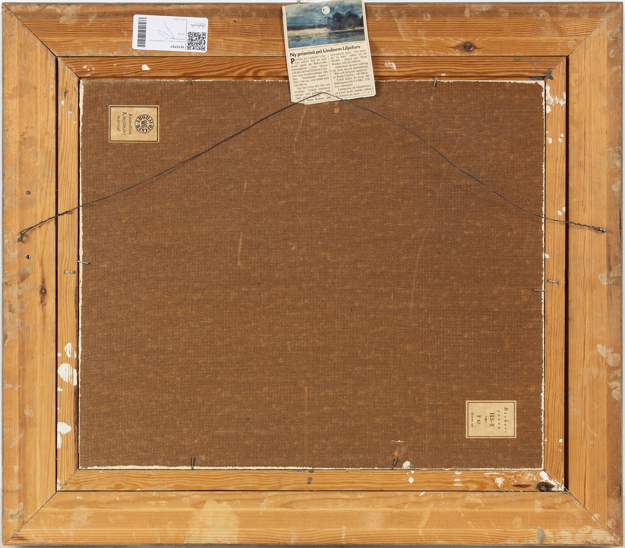 Lindorm Liljefors, Vinterbild med timmerkörare.