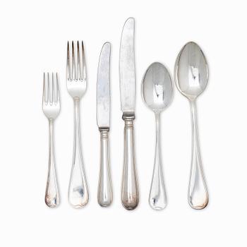 A Swedish silver cutlery set with case, model "Svensk", Lidköpings Matsilver Ab, Lidköping 1997 (60 pieces).