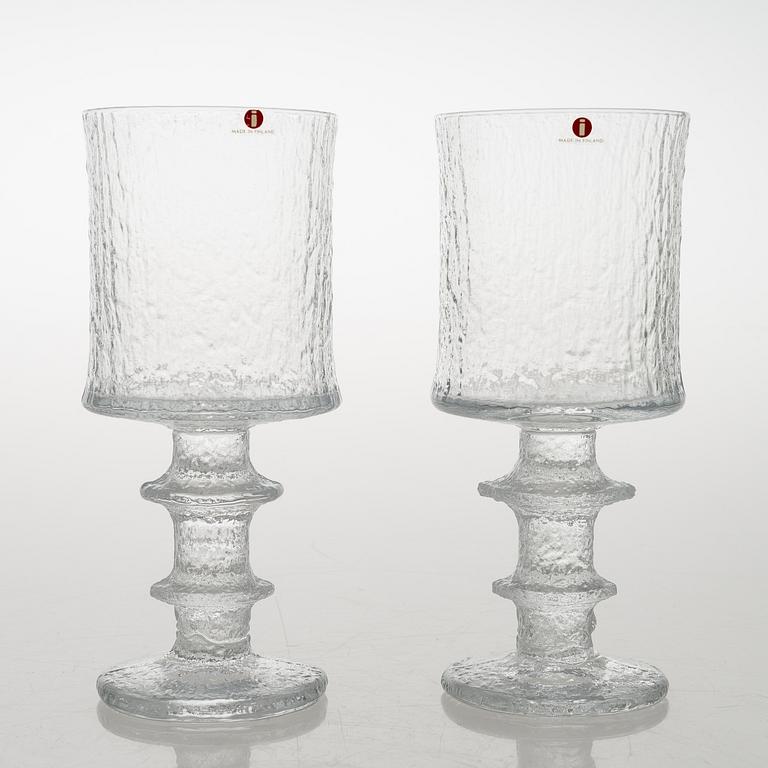 TIMO SARPANEVA, set of eight 'Juhlalasi' 2140 drinking glasses for Iittala.