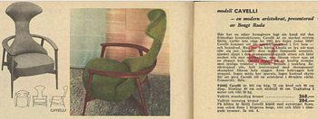 Bengt Ruda, a rare 'Cavelli' easy chair, Ikea, Sweden 1958-59.