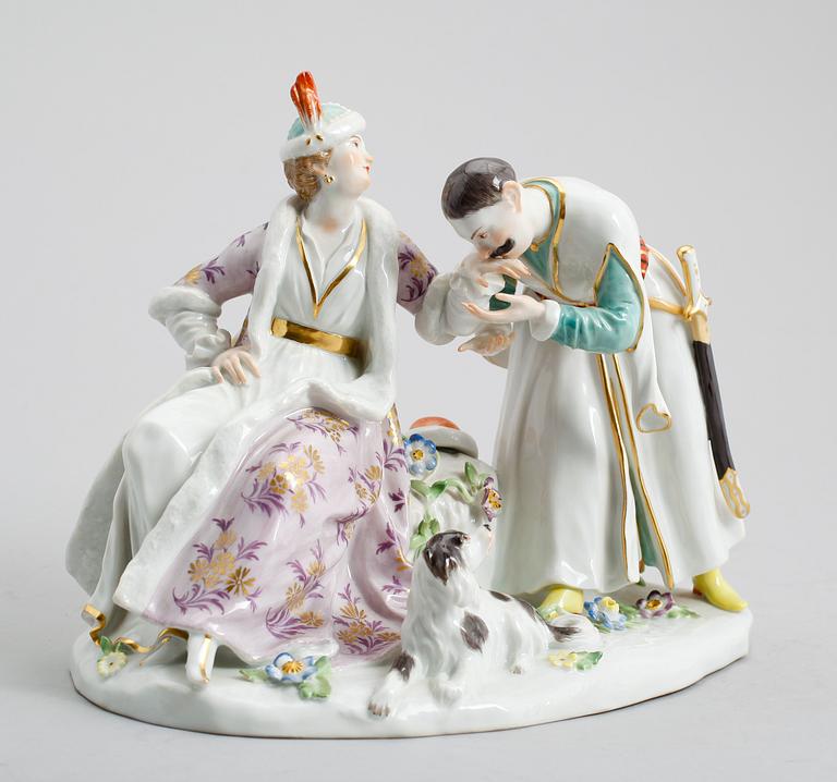 FIGURGRUPP, porslin, Meissen, 1900-tal.