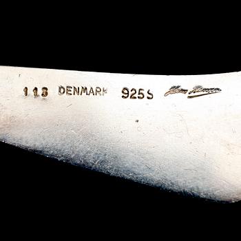 SAMLING SILVERSMYCKEN, bla brosch Hans Hansen, Danmark.