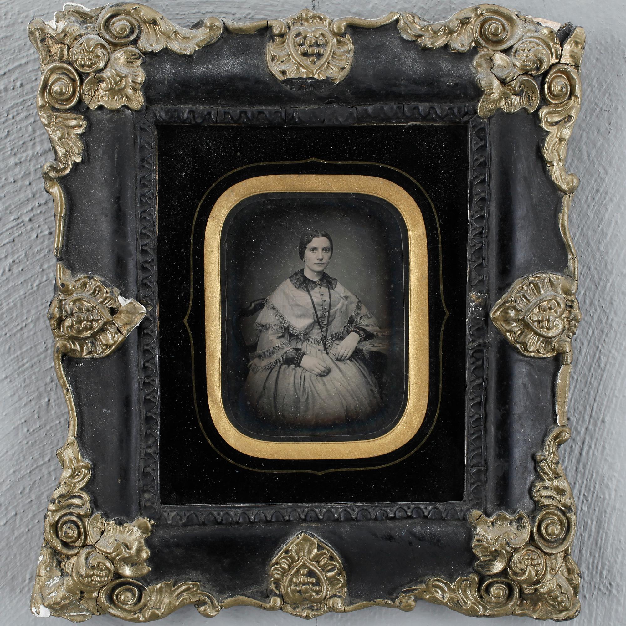 DAGUERREOTYPI, dat 1856 á tergo, Frankrike.