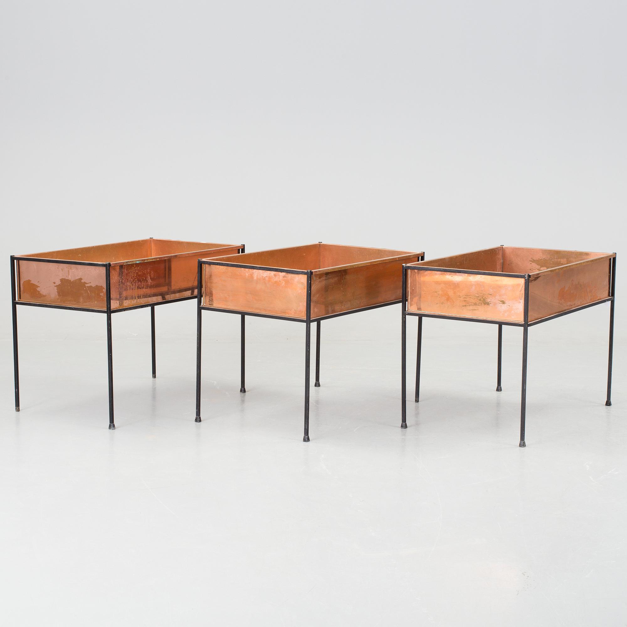 A pair of 20th century flower boxes from Gnosjö Konstsmide.