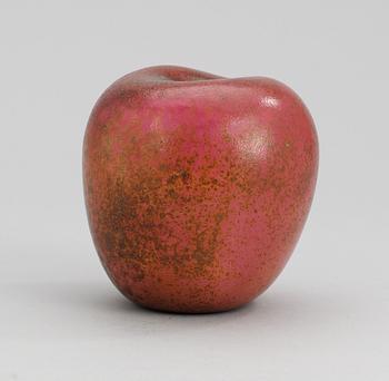 A Hans Hedberg faience apple, Biot, France.