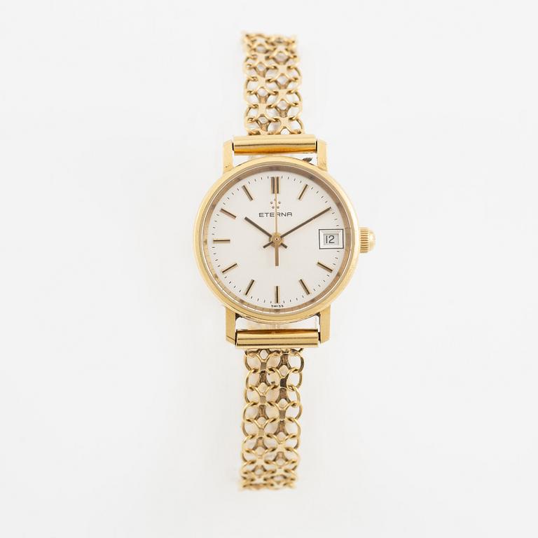 Eterna, wristwatch, 18K gold, 22 mm.
