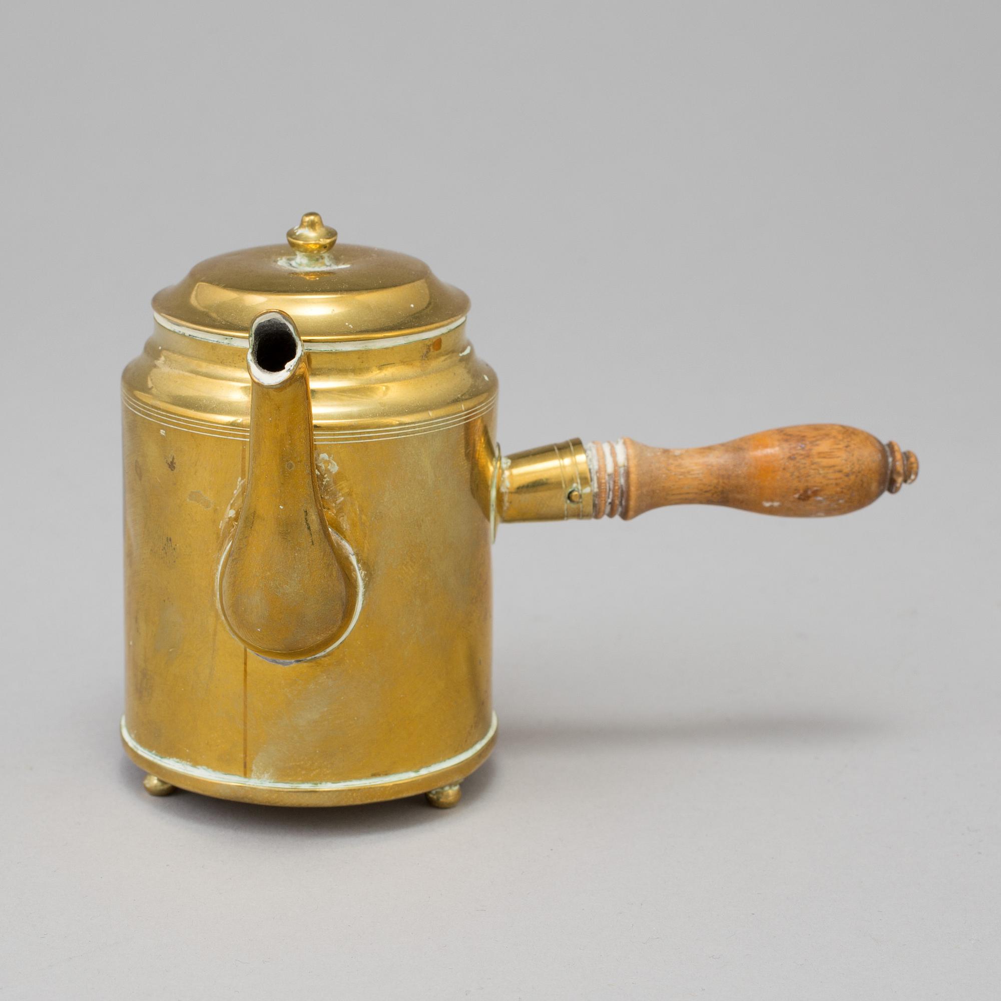 MINIATYRKAFFEKANNA, Skultuna, Mässing, 1800-tal.