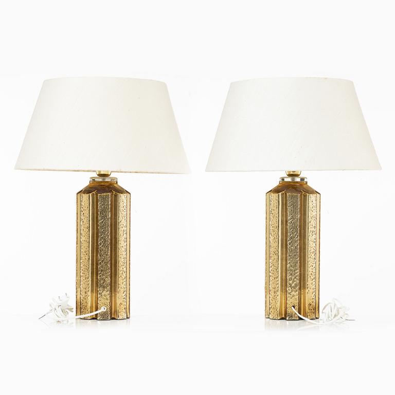 Bordslampor, ett par, ett par, 1970-tal.