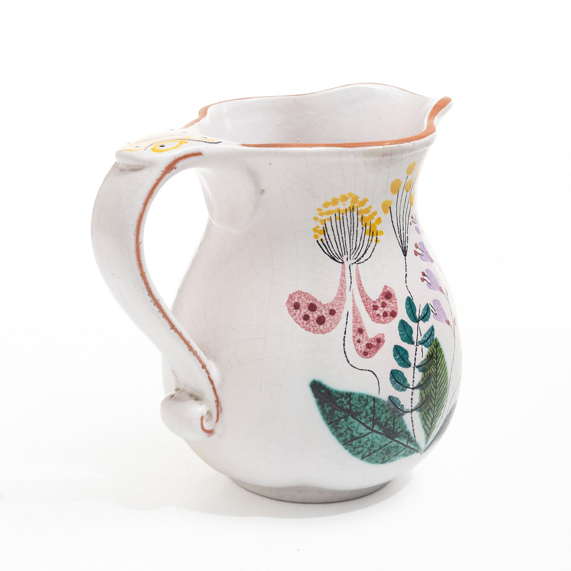 Stig Lindberg, Four faience service pieces, Gustavsberg Studio.