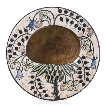 Birger Kaipiainen, a decorative ceramic plate signed Kaipiainen Arabia.