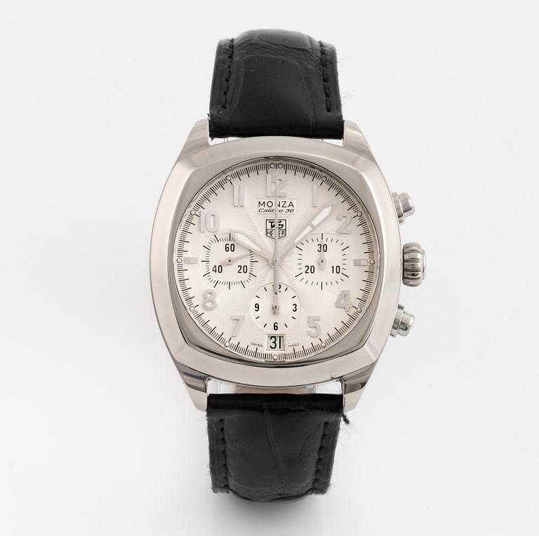 Tag Heuer, Monza, wristwatch, chronograph, 38 mm.
