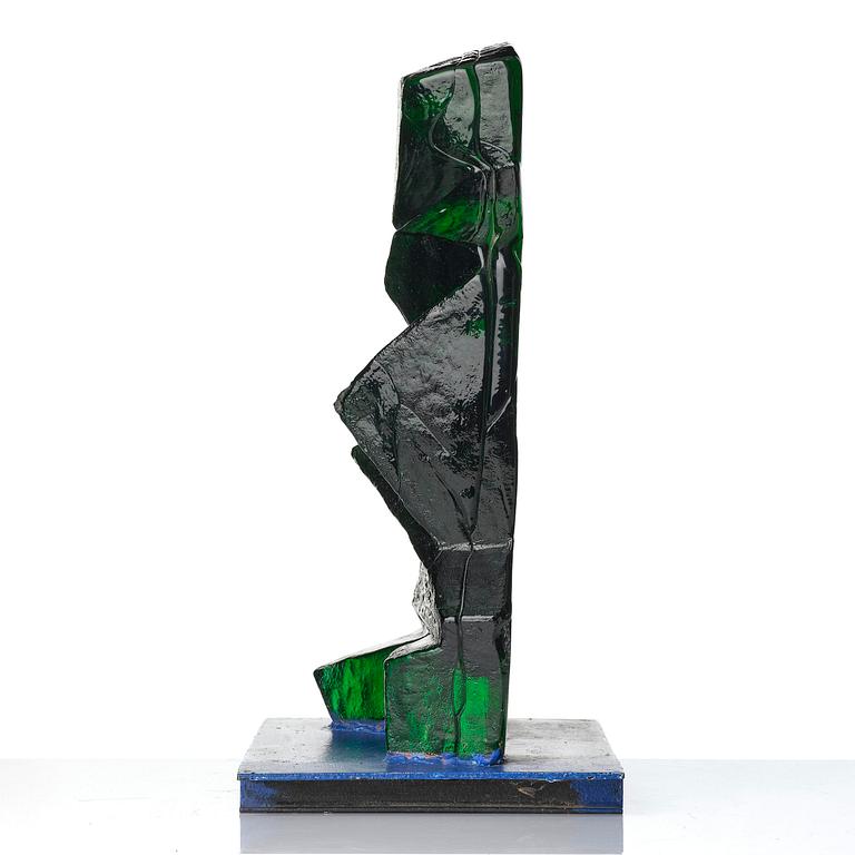 Edvin Öhrström, "Låt oss komma överens" (Let's Come to an Agreement), a cast glass sculpture, Lindshammar Glassworks, post 1955.
