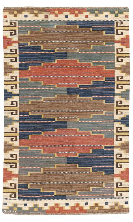 Märta Måås-Fjetterström, a carpet, ”Blå heden”, flat weave, ca 243,5 x 148 cm, signed AB MMF.