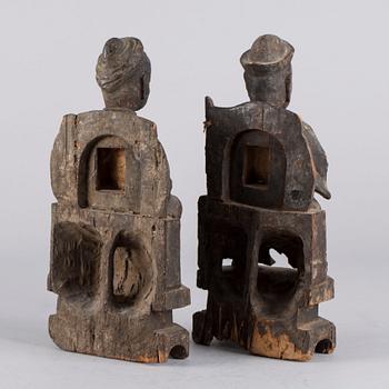 TWO CHINESE SCULPTURES.