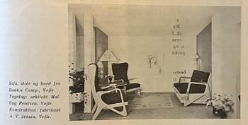 Jens Malling Pedersen, a rare "Pelican" high back easy chair, Dantos, Vejle, Denmark, 1950s.