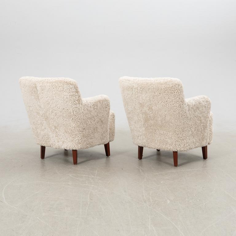 Fåtöljer ett par Danmark 1900-talets mitt/andra hälft.