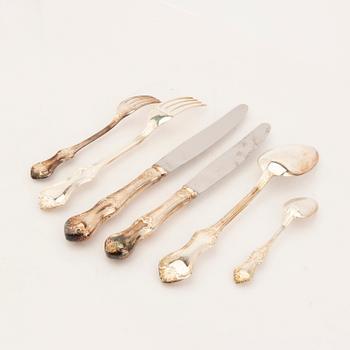 Bestick, 62 dlr "Patricia" silver MEMA Lidköping 1950/60 tal.