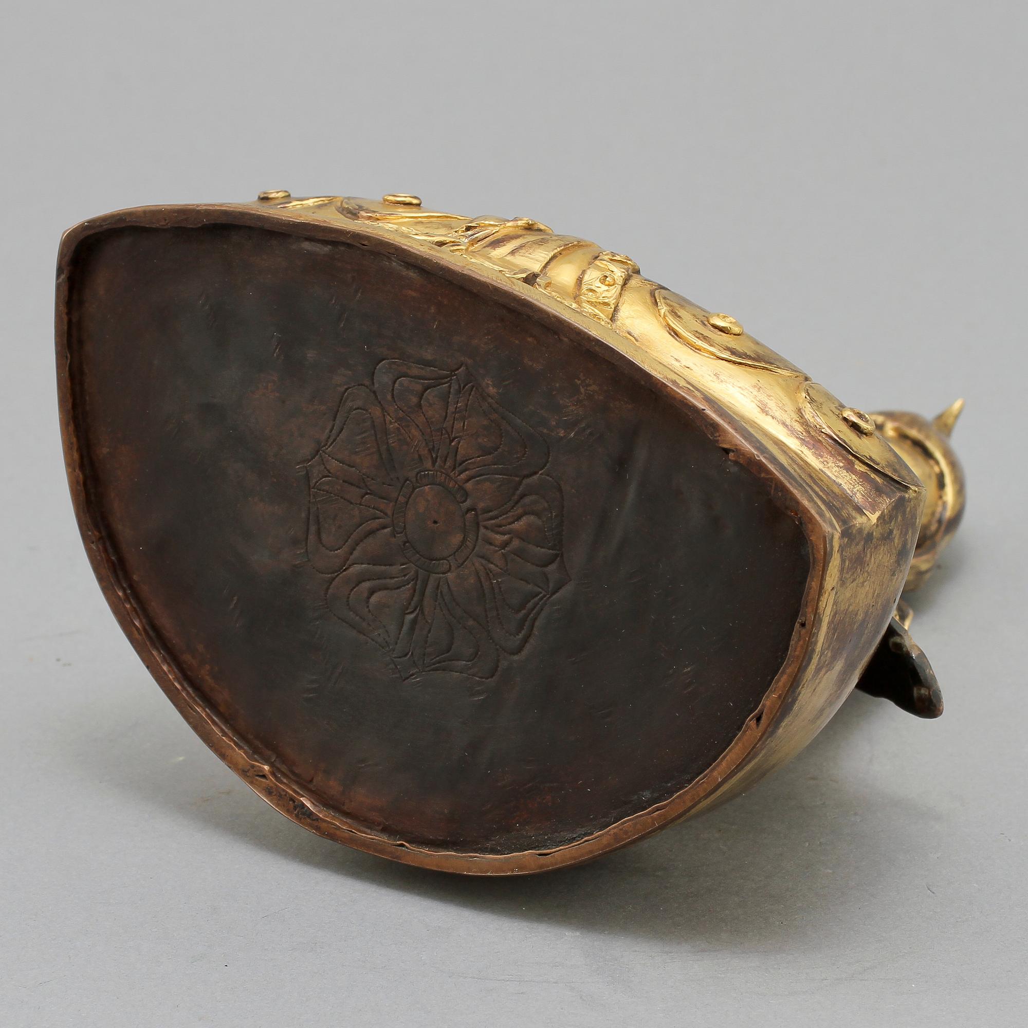 BUDDHA, förgylld brons, orientalisk, 1900-tal.