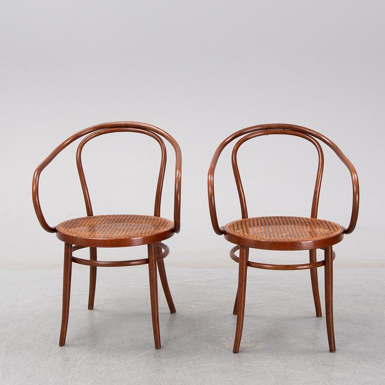 Thonet, "Vienna" stolar 2 st., Modell 209, 1900-talets början.