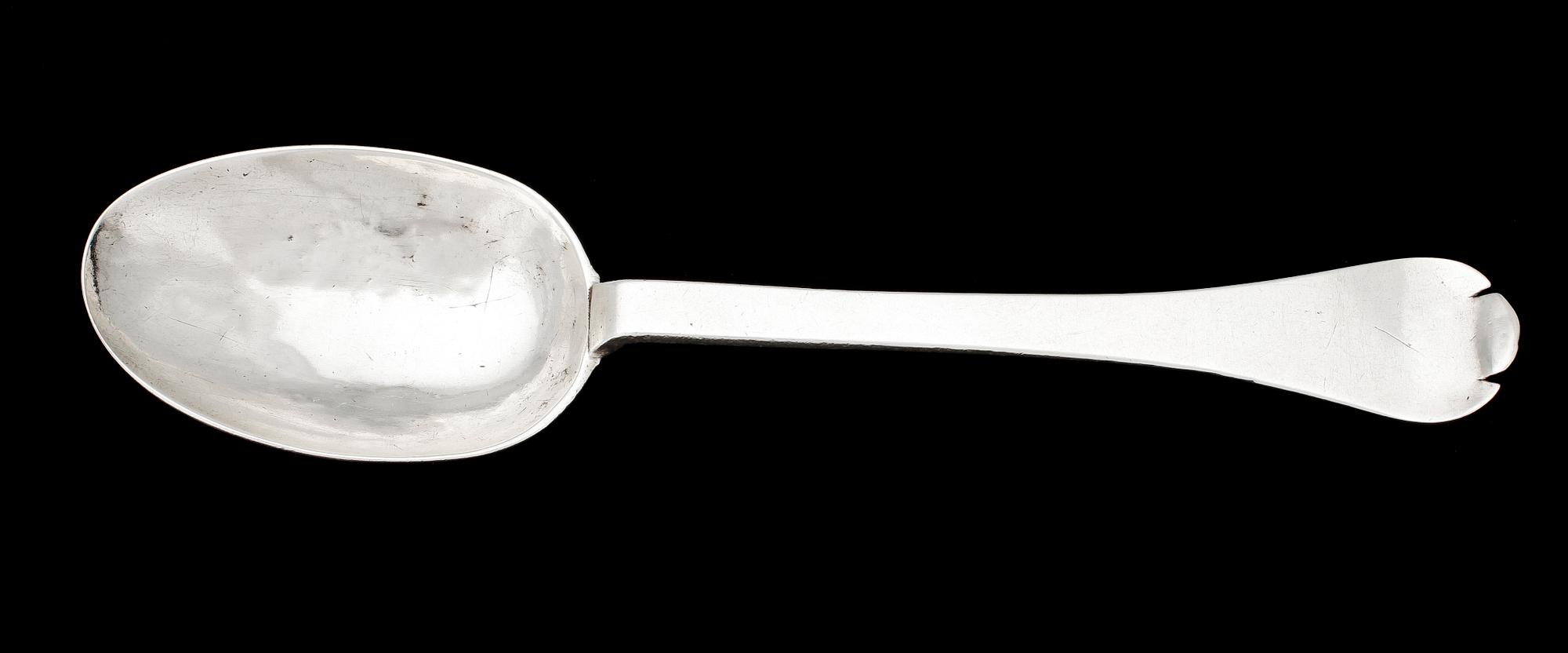 MATSKED, silver, okänd mästarstämpel, 1700-tal. Vikt ca 50 gram.