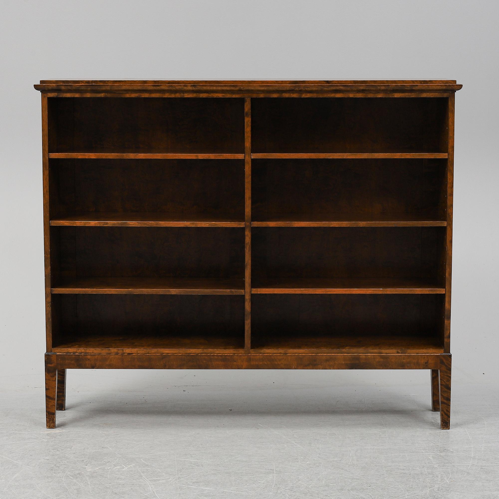 A stained birch bookcase, 1930's.