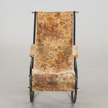 A IRON ROCKING CHAIR BY ROBERT W WINFIELD 19TH CENTURY.