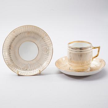 KAFFESERVIS, 24 delar, porslin, M.S Kuznetsov, Dmitrov fabriken 1892-1917, Ryssland.