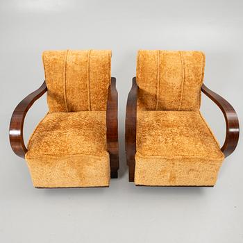 Armchairs, a pair, Art Deco style, 20th century.