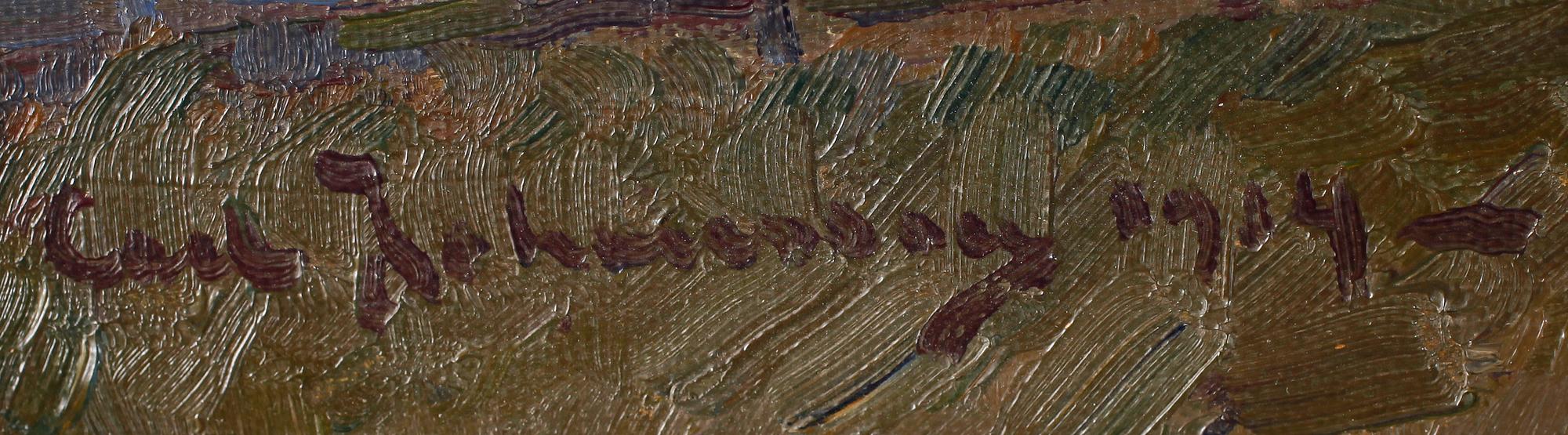 CARL JOHANSSON, olja på duk, signerad och daterad 1914.