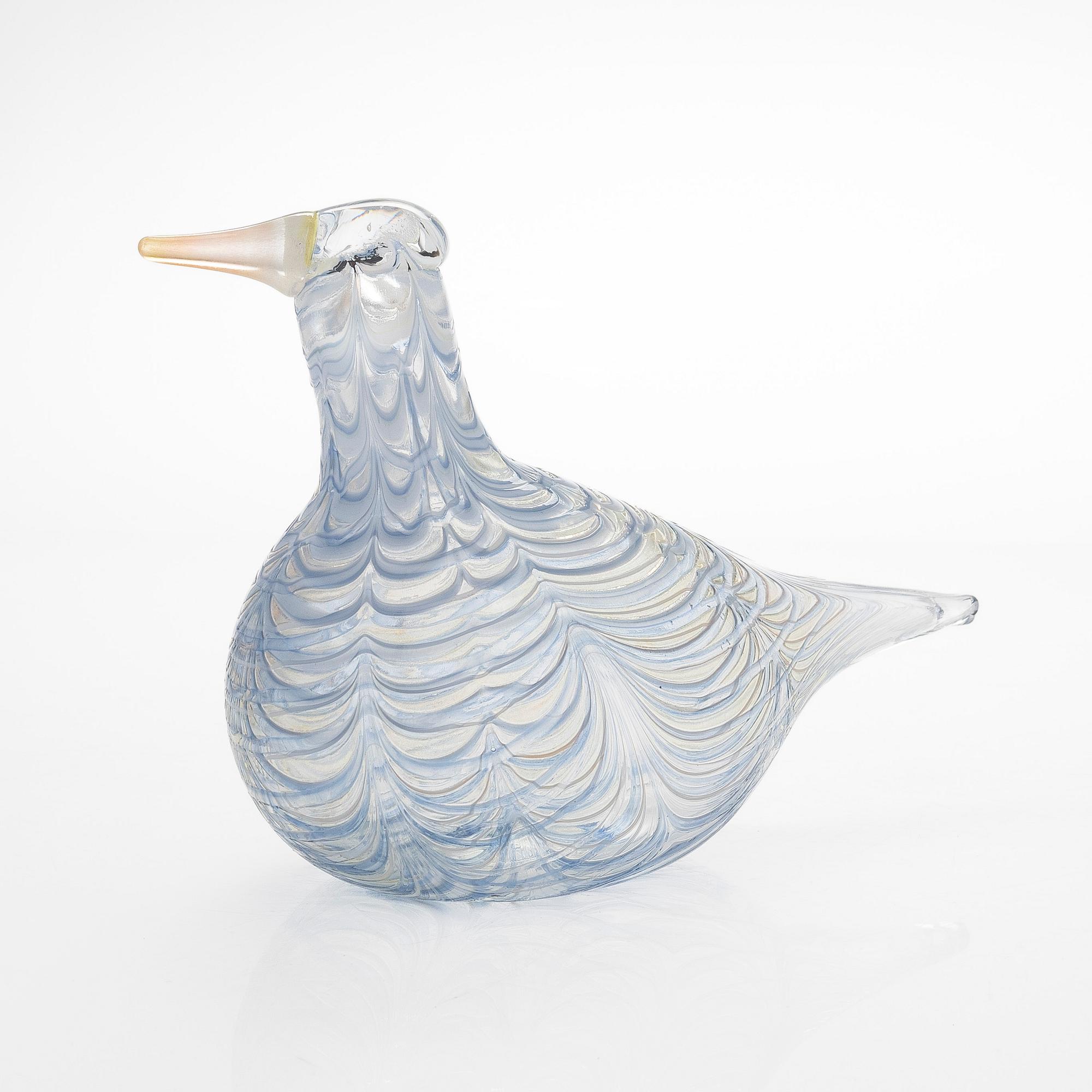 Oiva Toikka, a 'Cloud tern' glass bird, second quality, signed O. T Nuutajärvi II.