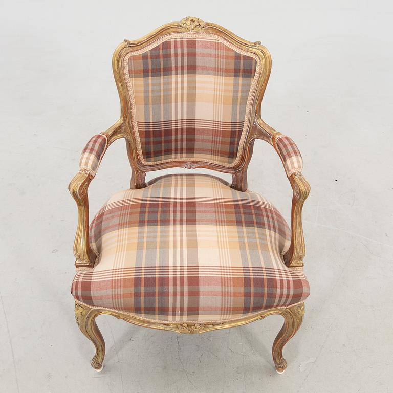 Karmstol Louis XV-stil 1900-tal.