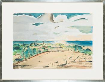 Juhani Linnovaara, akvarell och gouache, signerad och daterad -54.