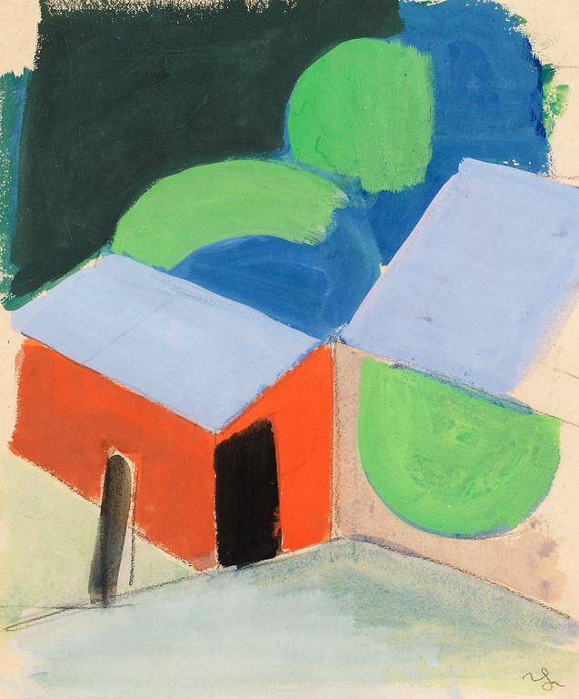 Vilhelm Lundström, Hus med blå tak.