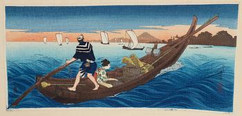 A group of 23 Japanese creped prints, Japan, 20th Century.