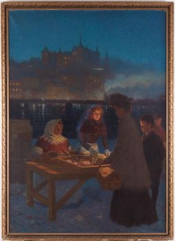 Erik Tryggelin, The Fish market at Kornhamnstorg, Stockholm.