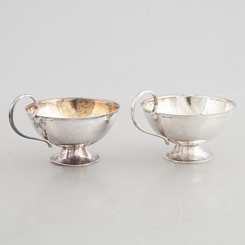 Six Swedish Silver Punch Mugs, mark of Fritz Olsson, Luleå 1949.