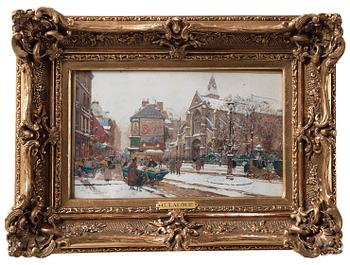 Eugène Galien-Laloue, "L'Eglise Saint-Médard rue Mouffetard".
