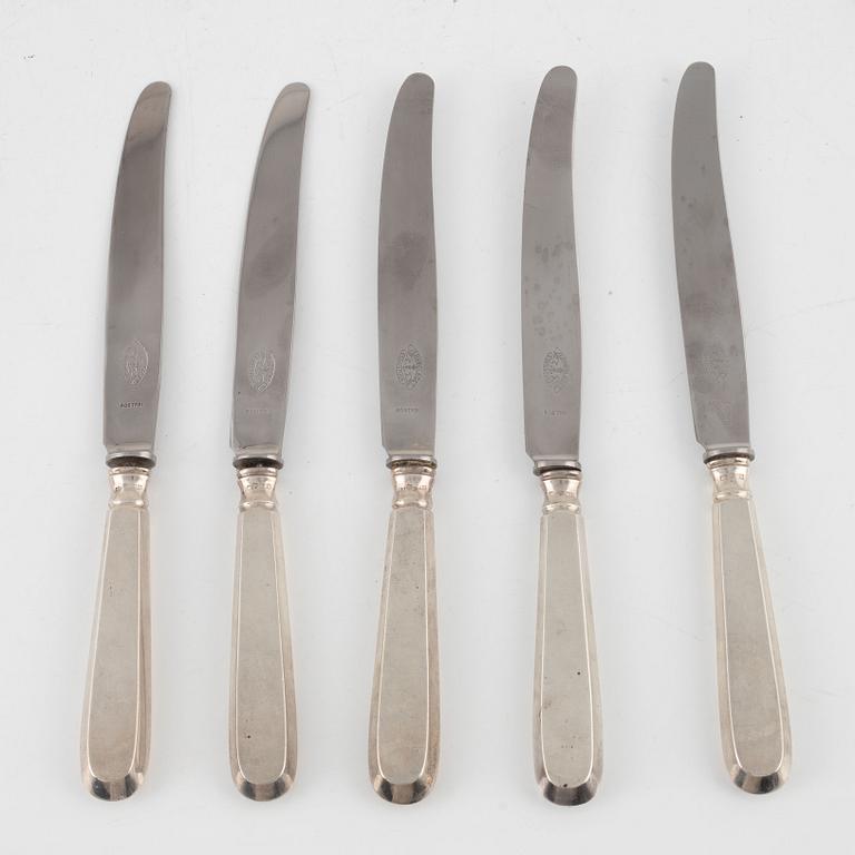 Eleven pieces of silver cutlery, Suomen Kultaseppä Oy, Turku, Finland, 1899-1916.