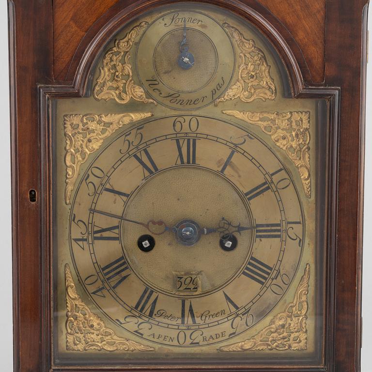 A bracket clock, signed Peter Green, Apenrade. Denmark, 18th century.