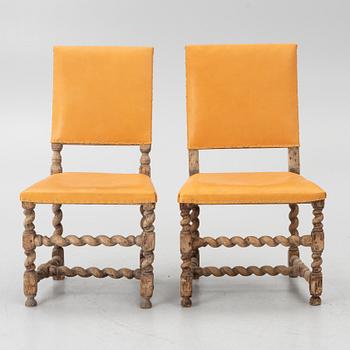 Chairs, a pair of similar examples, Baroque, circa the mid-18th century.