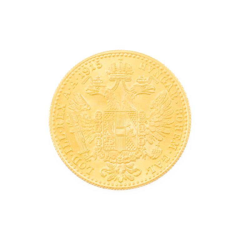 Gold coin, Austria-Hungary, 1 Ducat, 1915.