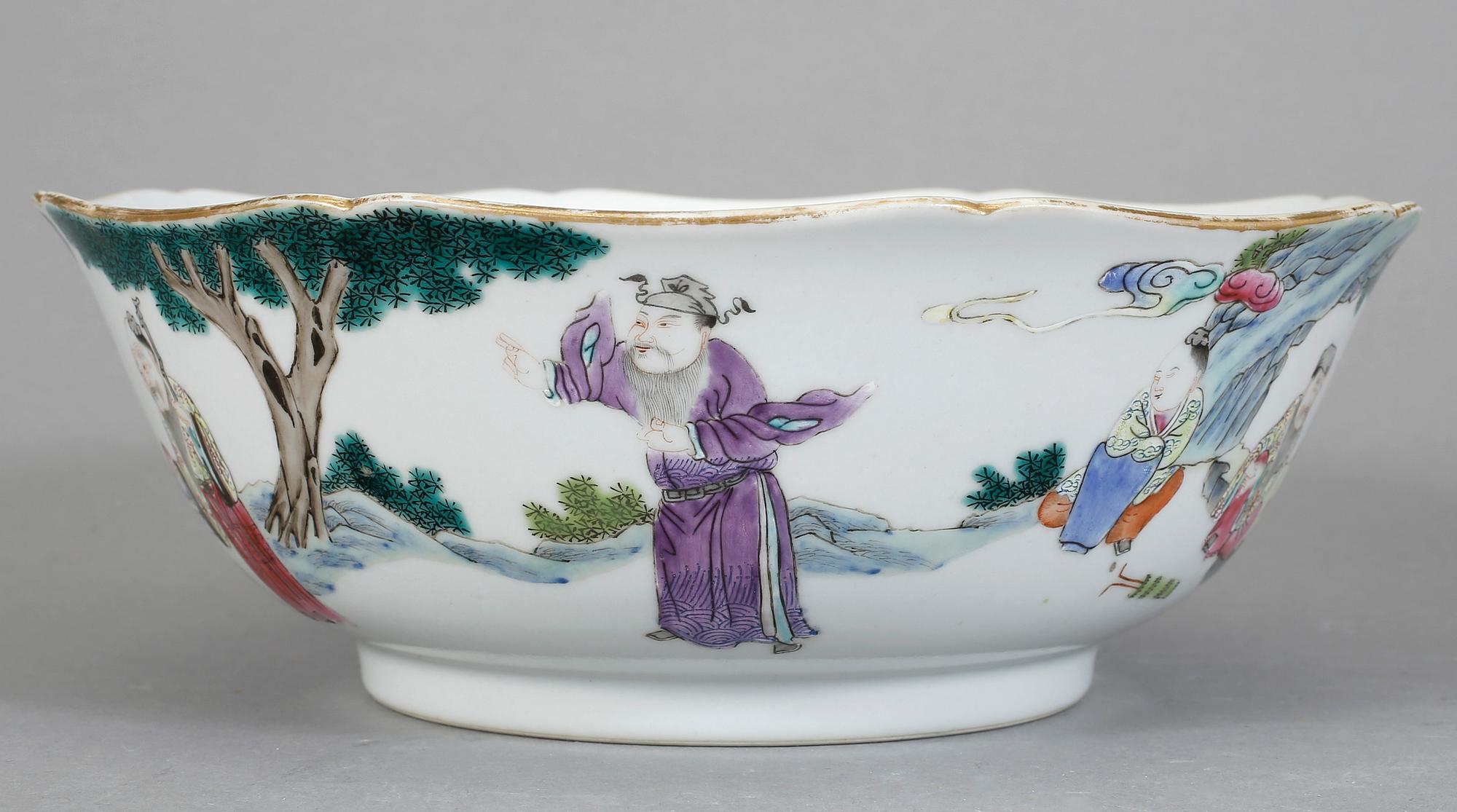 SKÅL, porslin, Kina, omkring 1900 med Daoguangs sigill.
