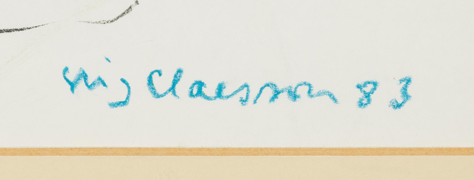 Stig Claesson, pastel, signed and dated -83.