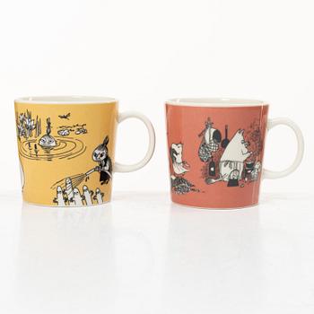 Arabia, two Moomin mugs, Finland, 1991-99.
