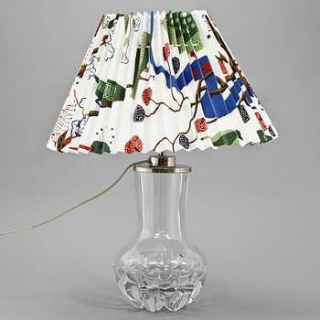 BORDSLAMPA, glas, Orrefors, 1900-talets andra hälft.