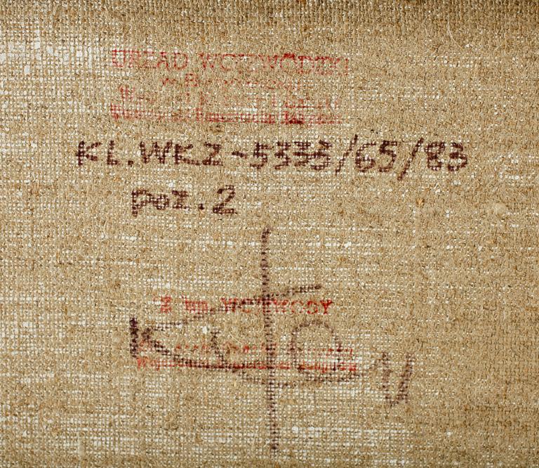 OKÄND KONSTNÄR, sannolikt Polen, olja på duk, sign J Kopania dat -81.