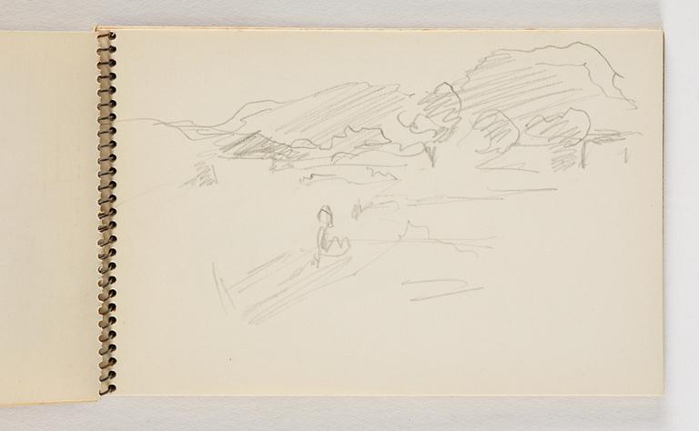 Lotte Laserstein, 10 små skissblock med teckningar.