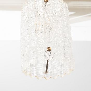 Carl Fagerlund, ceiling lamps a pair Orrefors later part of the 20th century.